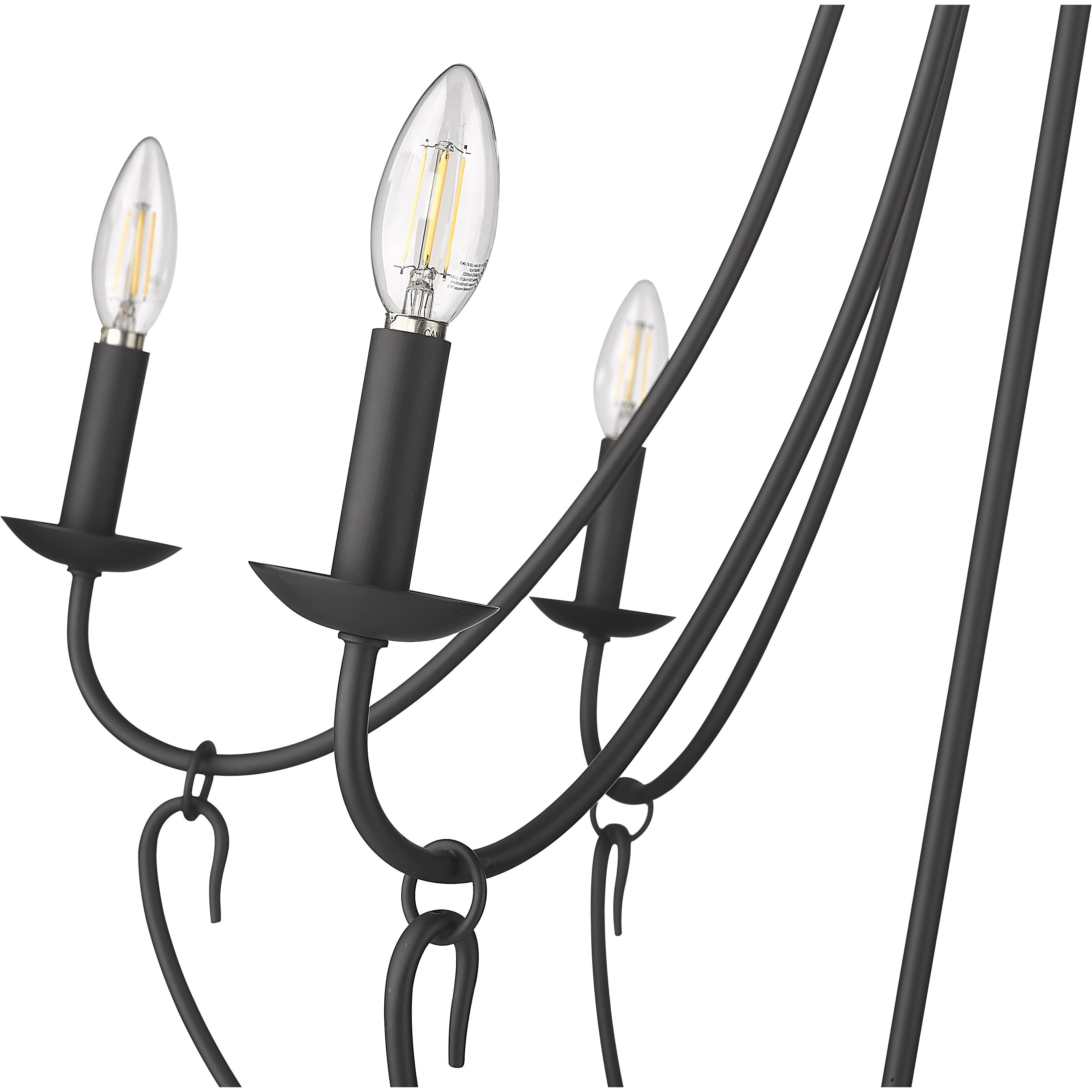 Eisley 6 Light 28.5 inch Matte Black Chandelier Ceiling Light